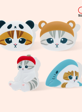 sunstar太阳星×mofusand福猫珊迪可爱猫咪创意造型夹子文件票据整理手帐配件零食封口家用办公