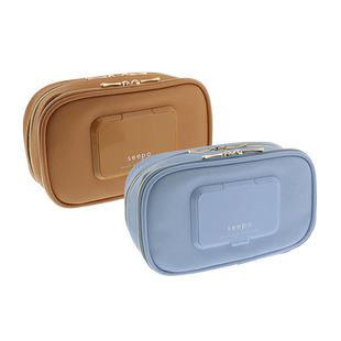 sunstar太阳星 seepo 多功能便携双层旅行化妆品湿巾纸巾卫生巾口罩收纳包大容量高级感出门方便携带女生