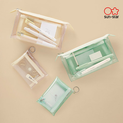太阳星mitte笔袋透明收纳笔袋