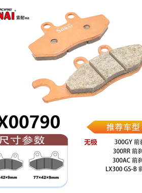 SONAI索耐瑞森刹车片 适用 无极300RR/300AC/LX300 GS-B