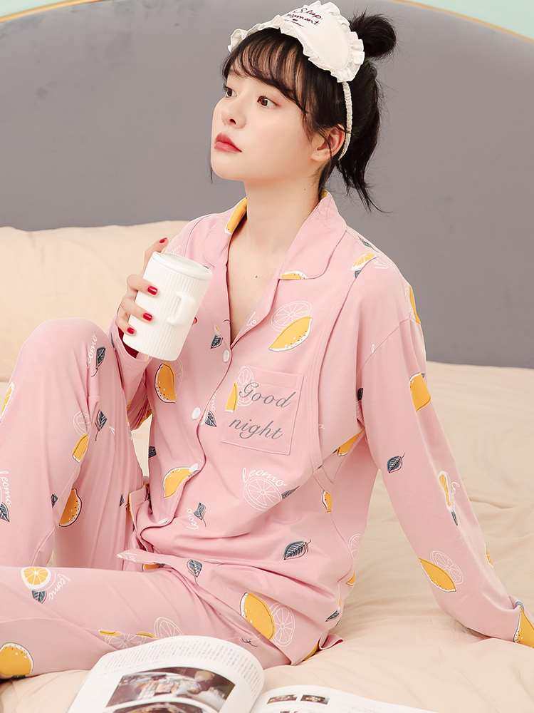 月子服春秋款纯棉产后孕妇哺乳睡衣春季3月份产妇喂奶家居服春装