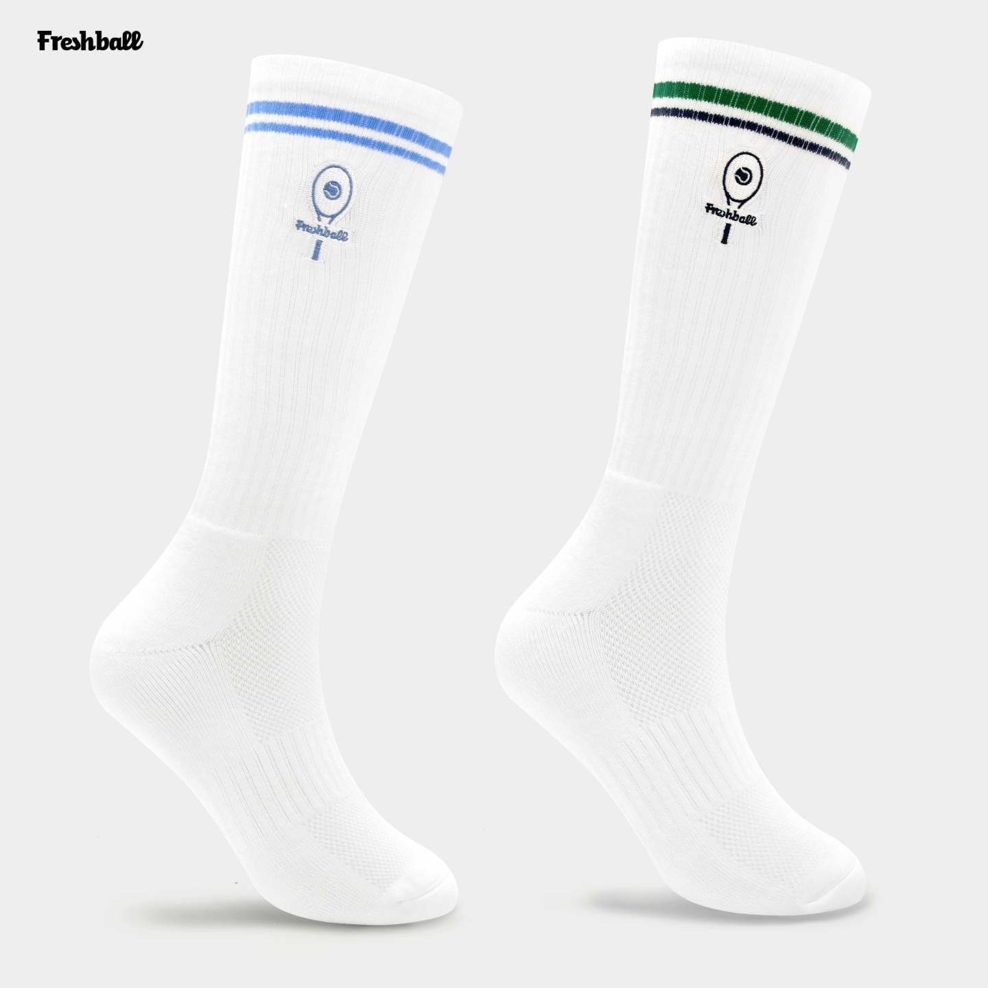 专业高端条纹网球毛巾底小腿袜
