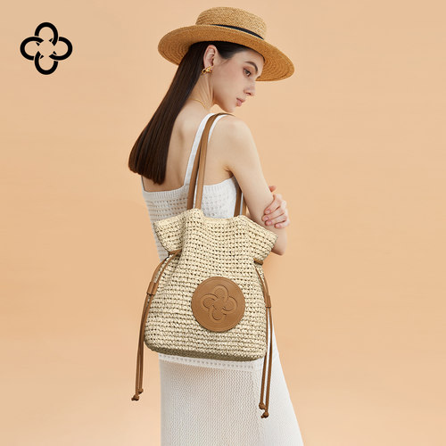 新品编织包卡思乐拉菲草