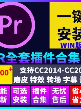 Pr全套插件一键安装包合集防抖磨皮节点BeatEdit音乐节奏鼓点