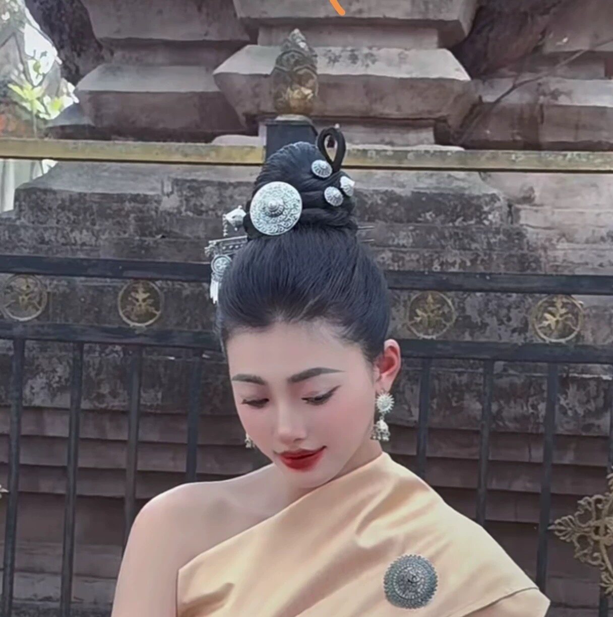 傣族盘发假发包新款成人款儿童中号黑色自然色棕色实物图新款摄影