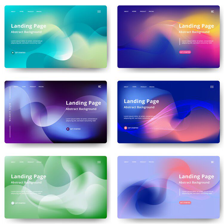 9套 科技渐变科幻kv主视觉海报背景大图ai矢量设计素材