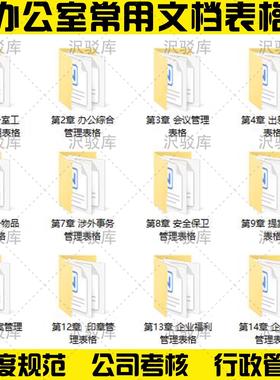 常用文档资料电子版办公室财务报表表格模板DOC行政管理素材文件