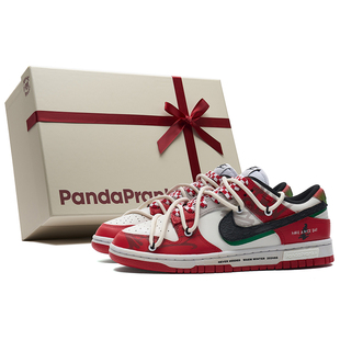 男女运动休闲鞋 熊猫恶作剧 复古板鞋 Low圣诞节限定美式 狂放 Dunk