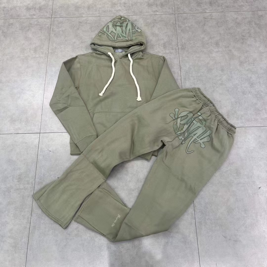 thumbnail for The Drill SynaWorld Street Hip Hop Bubble Print Hooded Sweatshirt for men and women is a high-street casual set