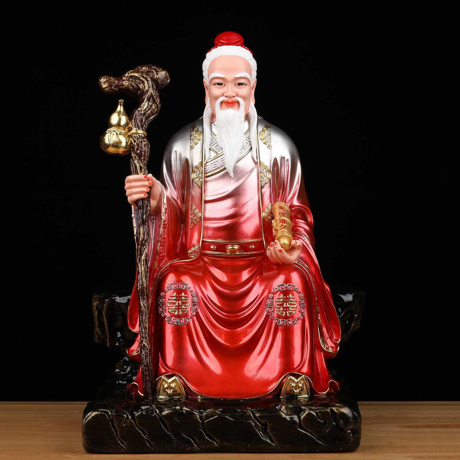 月老星君神像家用佛堂供奉喜神牵线红绳月下老人像体真身树脂摆件