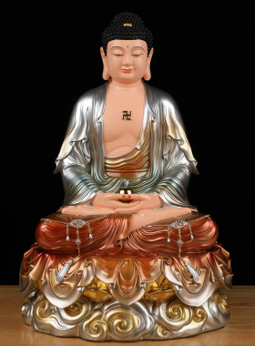 三宝佛释迦牟尼佛药师佛阿弥陀佛如来佛像家用供奉摆件树脂三世佛