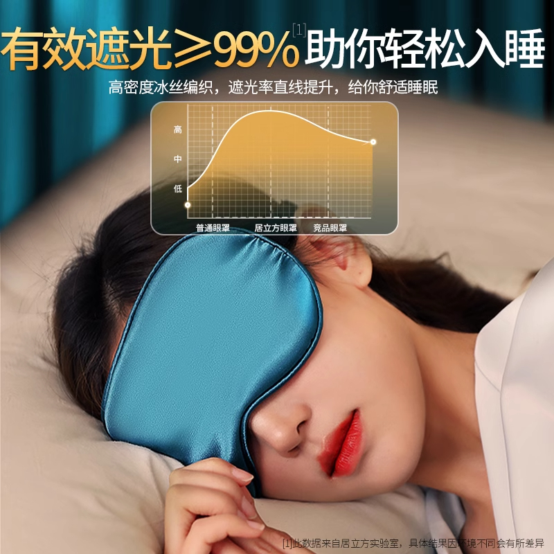 【有效遮光】真丝眼罩遮光睡眠神器缓解疲劳护眼冰敷午睡男女适用