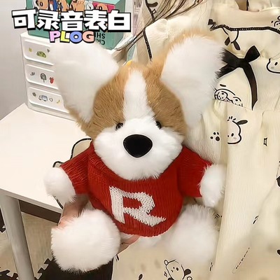 柯基diy材料包毛绒玩偶可录音
