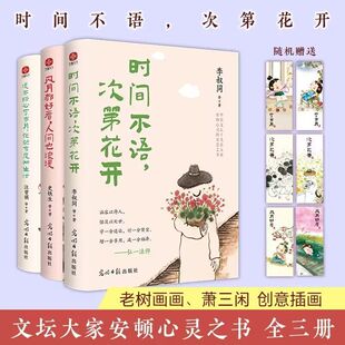 漫不经心守岁月张弛有度忙生活 风月都好看人间也浪漫 套装 3册 现当代文学散文随笔 时间不语 李叔同史铁生汪曾祺等著 次第花开
