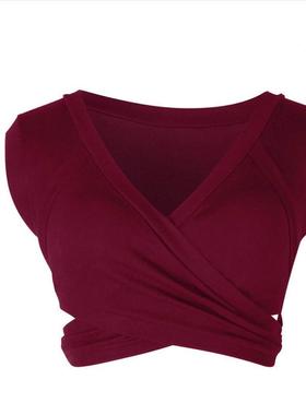 neck fitted tops shirts women tops crop casual slim for