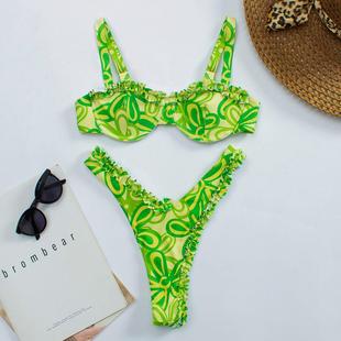 Lace Piece Bikini Two Swimsuit Womens Sexy