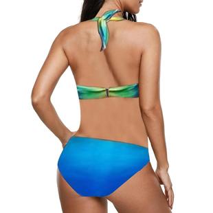 swimsuit gradient womens piece bikini two Swimsuit
