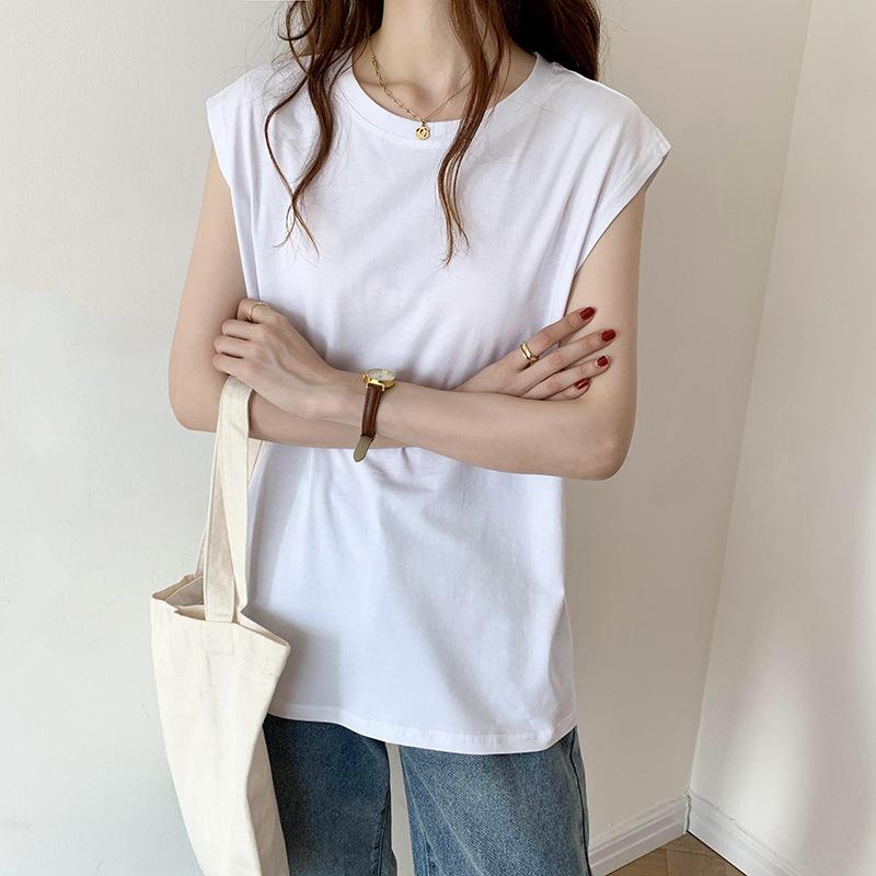 vest top fashion sleeveless T-shirt loose T-shirt wear