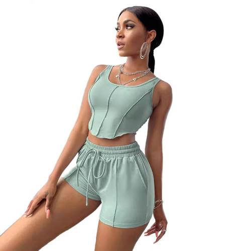 Sexy irregular suspender top solid color all-match womens