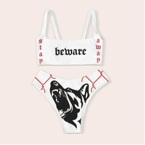 Swimsuit Two-Piece Women Devil Lifting Bust Sexy Set Bikini