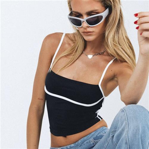 new color block womens yoga with built-in pad bra and