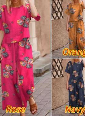 womens plus size springsummer loose shirt jumpsuit casual