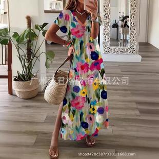 elegant ladies long summer loose arrival dress flower new