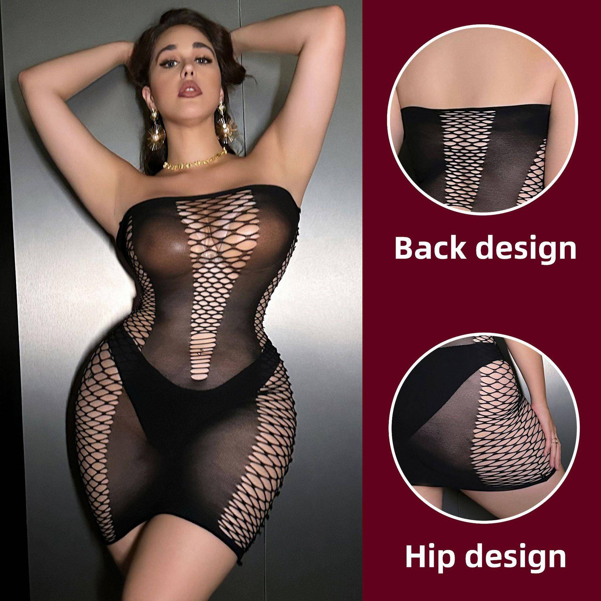 hip lingerie be sexy one-piece clothes mesh large can