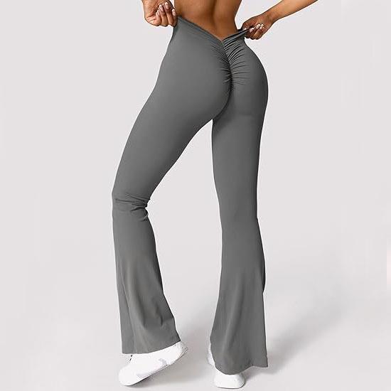 yoga waist flared jogging women trousers running tights