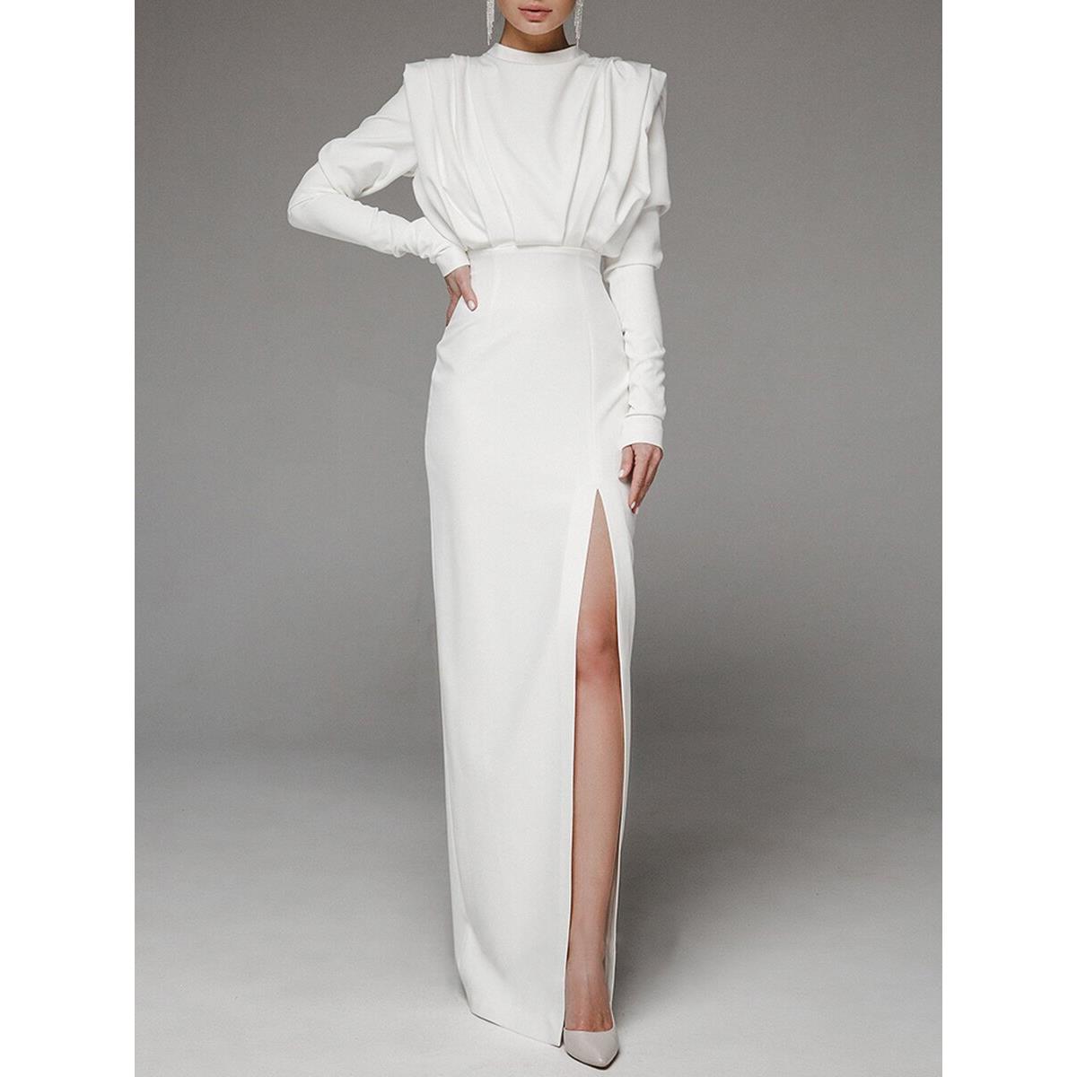 america and europe women evening dress elegant long sleeves