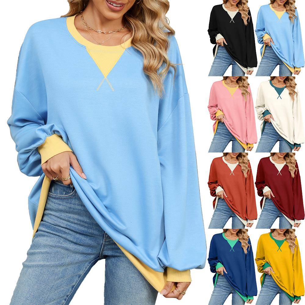 women for tops jacket sweatshirt sleeve long loose neck