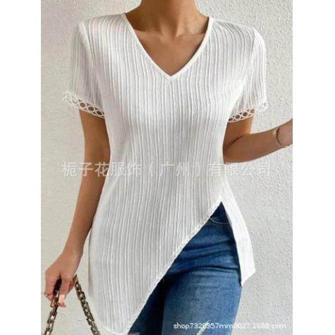 Womens T-shirts Fashion Long Sleeve Turtleneck Mid-Length