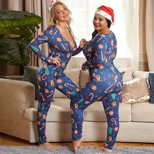 Christmas home jumpsuit plus sexy clothes size tight womens