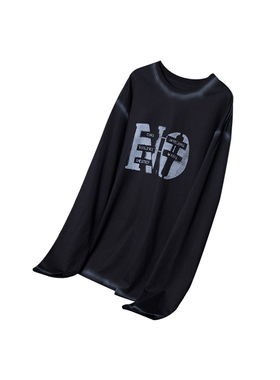 lablfe 印花骨位 水洗主题喷色长袖TEE 男女同款