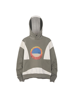 lablfe-02010 造物主早会胸前印花复古连帽宽松重磅纯棉卫衣