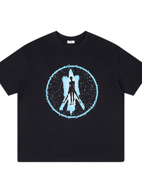 lablfe维特鲁威反战印花短袖TEE夏季宽松cleanfit