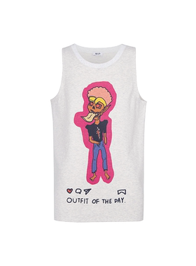 lablfe【JonyJ同款】更新动态复古印花背心男夏宽松纹理面料