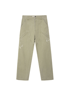 lablfe-02017 多口袋设计 金属辅料配置 水洗泼墨做旧长裤休闲裤