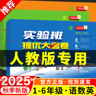 2025秋实验班提优大考卷小学一二三四五六年级上册下册同步试卷测试卷全套语文数学英语人教版 学霸亮点给力大试卷真题配套教辅资料