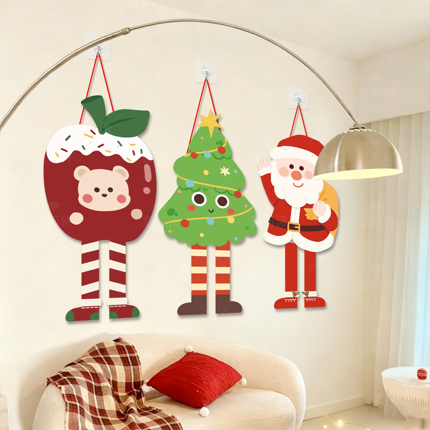 圣诞节挂旗条幅家里商场氛围布置