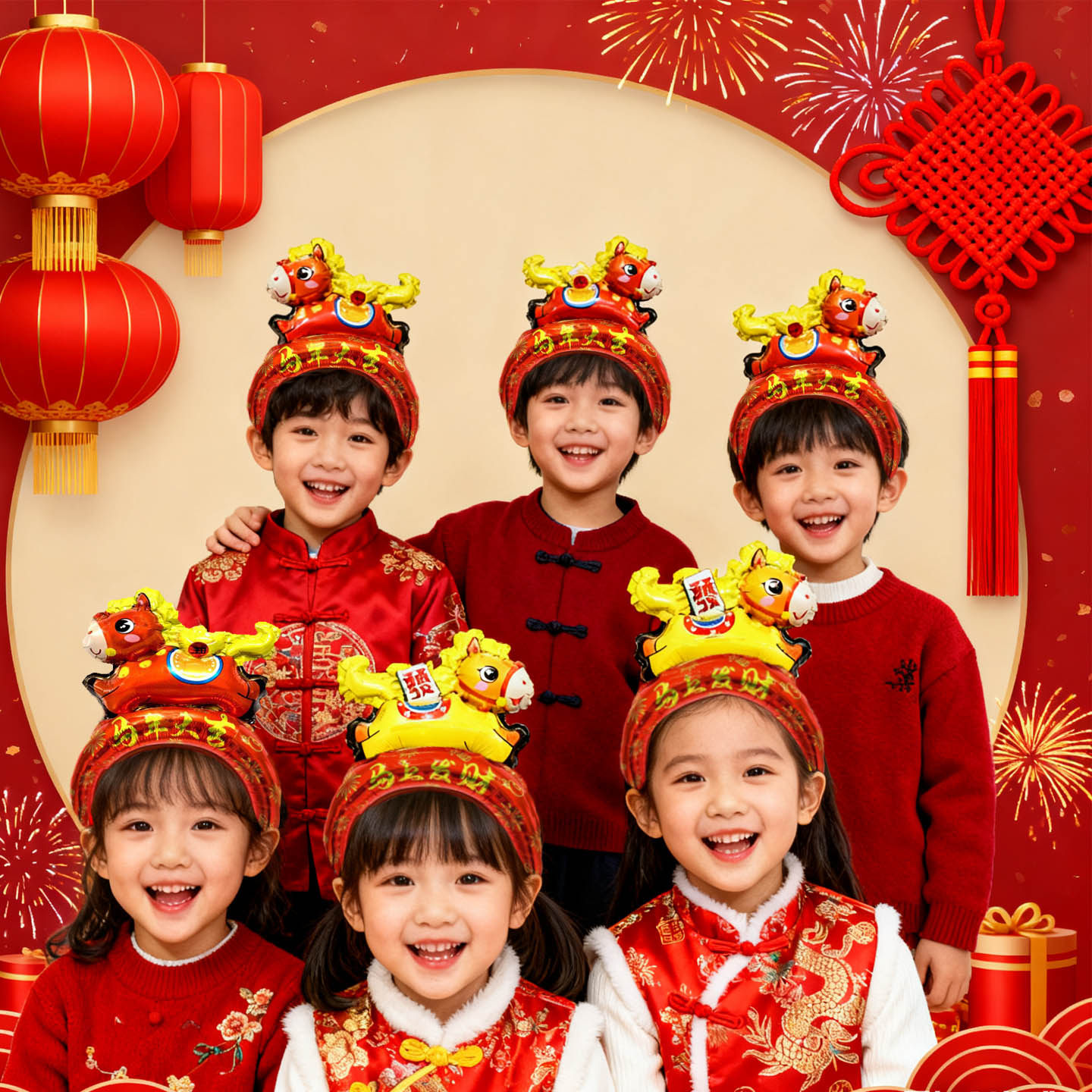 马年春节发箍气球开学礼物铝膜手持棒头饰儿童幼儿园头箍礼品地推,节庆用品/礼品,气球,淘宝优惠券,粉丝福利购,淘宝优惠卷