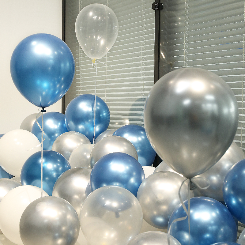 生日入开学开业蓝色气球装饰布置