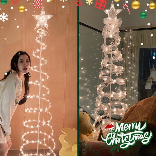 圣诞树2025新款家用target同款圣诞节装饰可折叠伸缩店铺场景布置