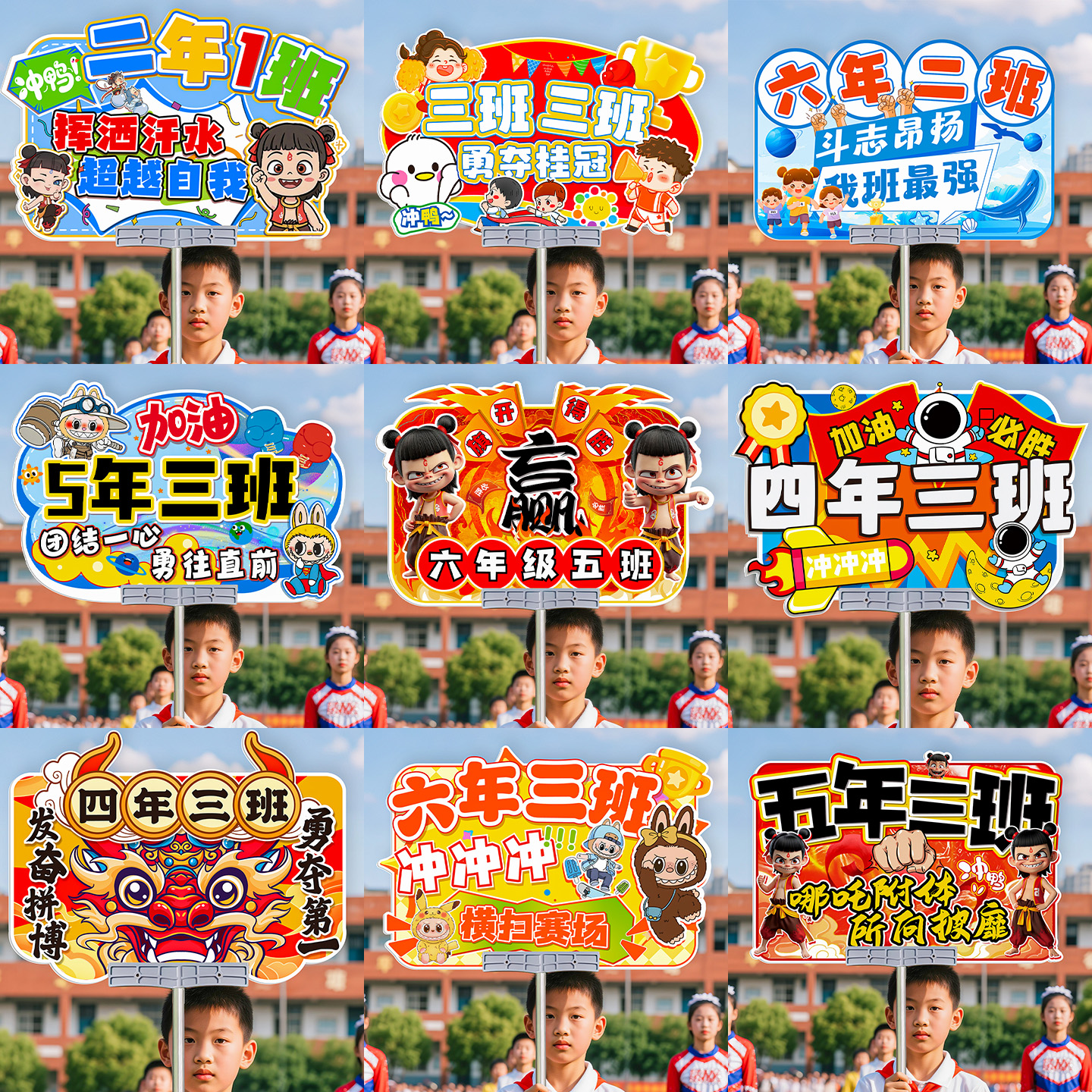 运动会入场创意道具手举牌