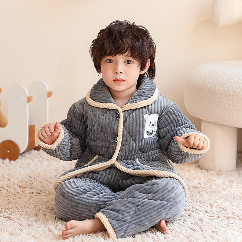 儿童睡衣套装冬季法兰绒珊瑚绒