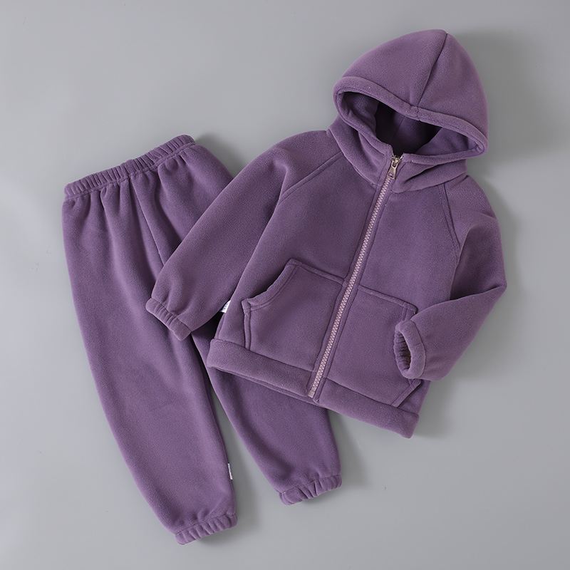 冬季三层夹棉加厚款家居服套装