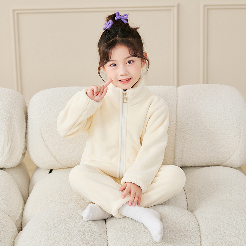 冬季女童法兰绒儿童睡衣加厚款