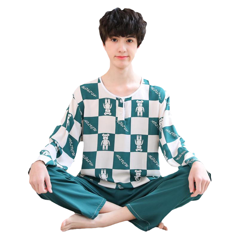 青少年大童薄款绵绸套装