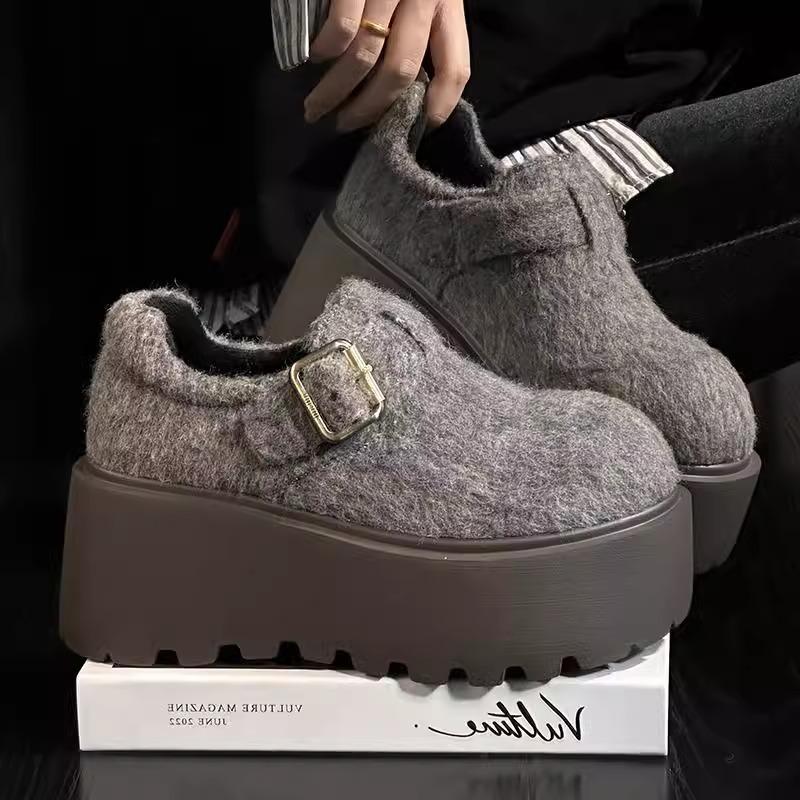 百搭休闲松糕厚底增高勃肯鞋女鞋