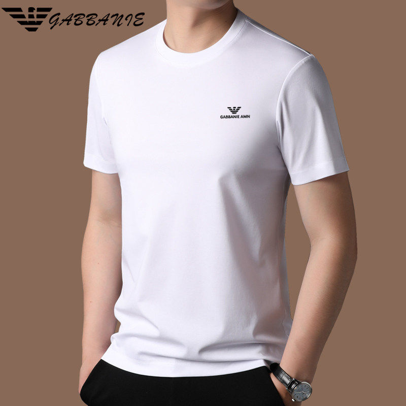 高端正品意大利男士短袖t恤男纯棉夏季圆领休闲男款半袖体恤衫潮